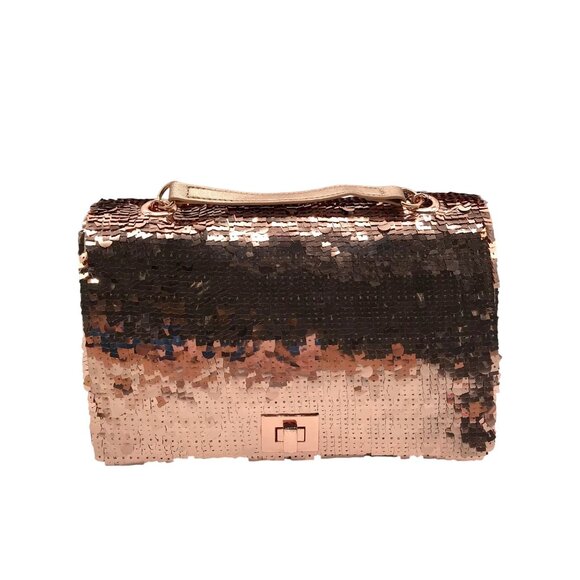 I.N.C. International Concepts Rose Gold Sequin Ajae Crossbody Bag - Picture 1 of 11
